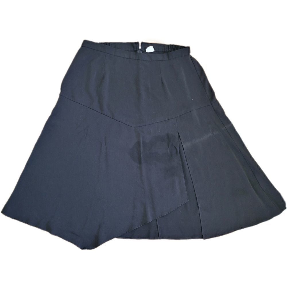 Studio C Womens plus size 24 jet black midnight A-line skirt goth emo vintage